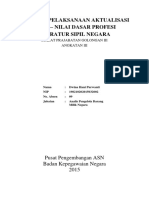 Laporan Pelaksanaan Aktualisasi Nilai Dasar Profesi ASN PDF
