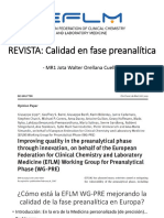 Calidad en Fase Pre Analítica