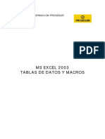 Manual para Prosegur Tablas de Datos y Macros 2009 PDF