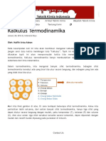 Kalkulus Termodinamika – Teknik Kimia Indonesia