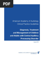 AAA - 2010 - Diagnosis Treatment and Management of Children and Adults With Central Auditory Processing Disroder-Annotated