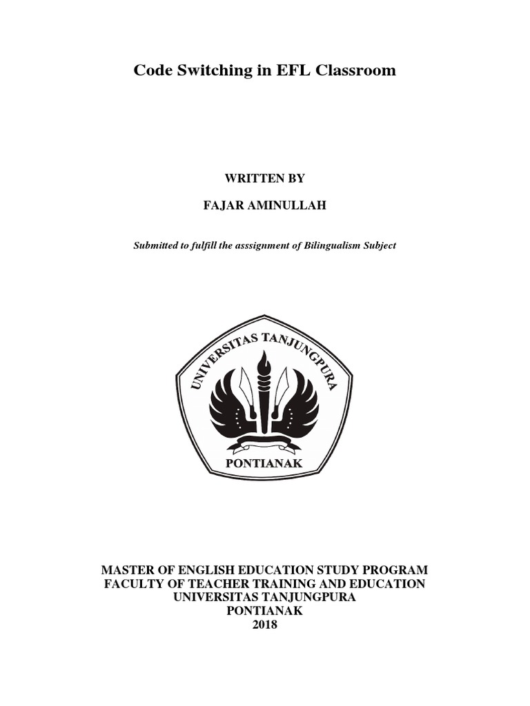 Code Switching for EFL Educators | PDF | Multilingualism | English As A ...