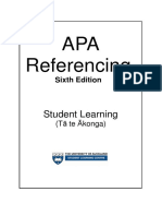 APA Referencing: Student Learning