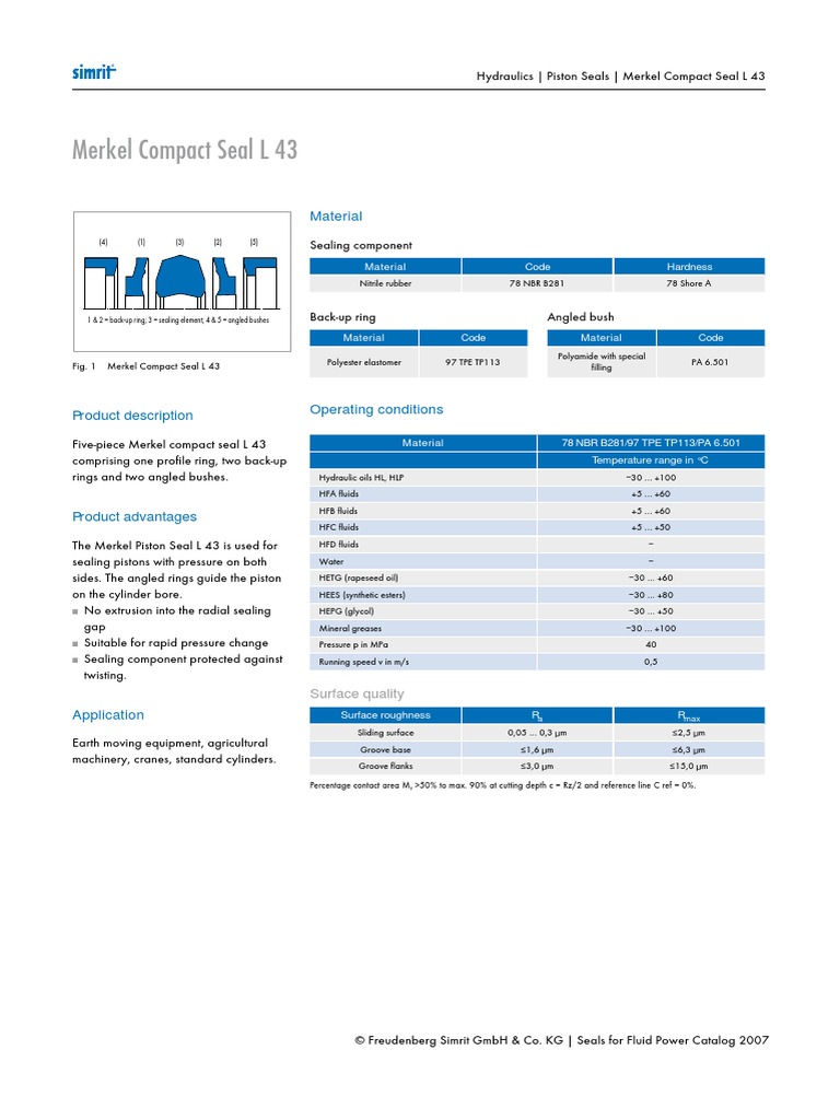 Fruedenberg Merkel Seals PDF Mechanical Engineering Materials