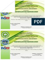 Certificate of Parcitipation