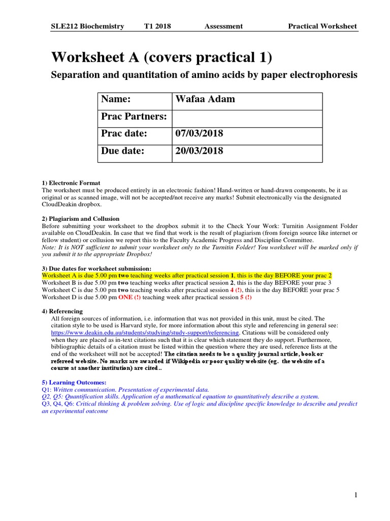 Sle212 Worksheet A 2018 Wafaa Adam Amino Acid Regression Analysis Sle212 Worksheet A 2018 Wafaa Adam Amino Acid Regression Analysis