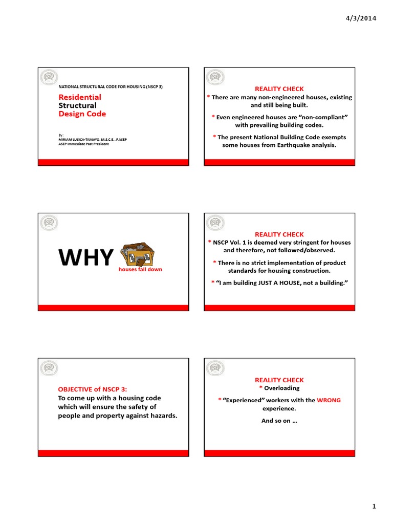 NSCP 3: Housing Safety Code Insights | PDF | Building Code | Earthquake ...