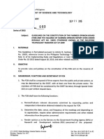 003 - Guidelines On The Constitution of The Fairness Opinion Board (FOB) & The Issuance of Fairness Opinion Report (For) Under RA 10055 Otherwise Known As The Phil Tech. Transfer Act of 2009