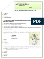 4º Básico Ciencias Naturales Cuarto Básico Final