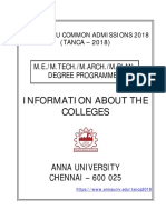 ME College Details TANCA - 2018 - Book