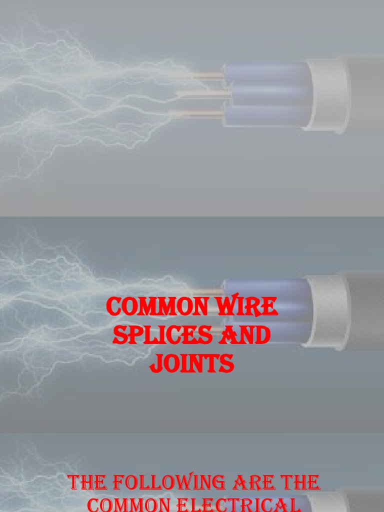 Common Electrical Wire Splices Guide | PDF | Wire | Electrical Wiring