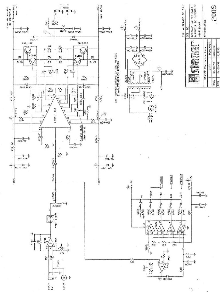 Esquema Amplificador Staner 200s | PDF