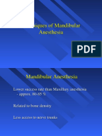 Techniques of Mandibular Anesthesia