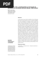Histórias de Vida e Autobiografias Na Formação de Professores e Profissão Docente 
