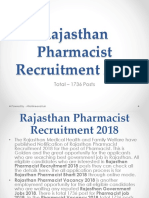 Rajasthan Pharmacist Recruitment 2018