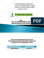 Usulan Program kegiatan E-planning Proposal 2018