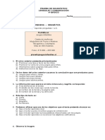 Prueba diagnóstica de Lenguaje y Comunicación