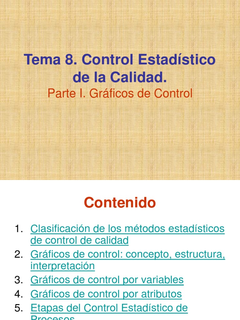 Gráficos de Control en Calidad Estadística | PDF | Calidad | Estadísticas
