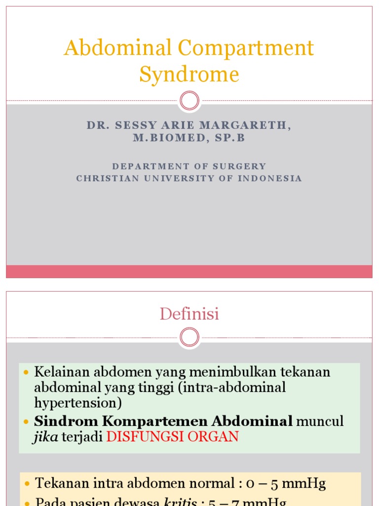 Abdominal Compartment Syndrome | PDF