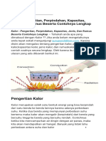 Kalor - Pengertian - Perpindahan - Kapasitas - Jenis - Dan Rumus Beserta Contohnya Lengkap