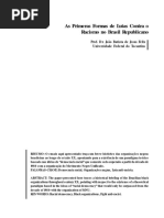 As Primeras Formas de Lutas Contra o Racismo no Brasil Republicano | Batista Felix | Tempo da Ciência