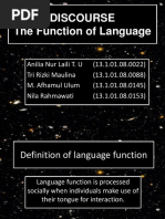 Discourse The Function of Language