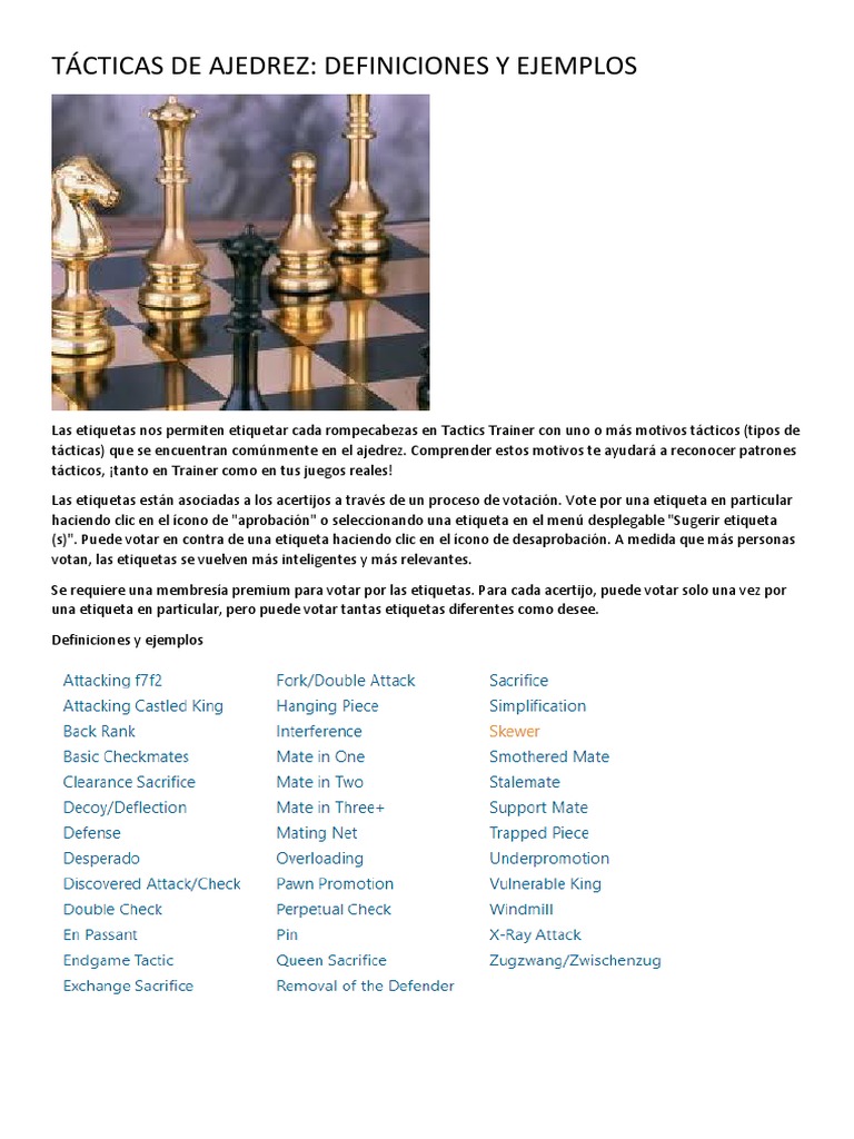Patrones Tácticos | PDF | Juegos de habilidad mental | Ajedrez