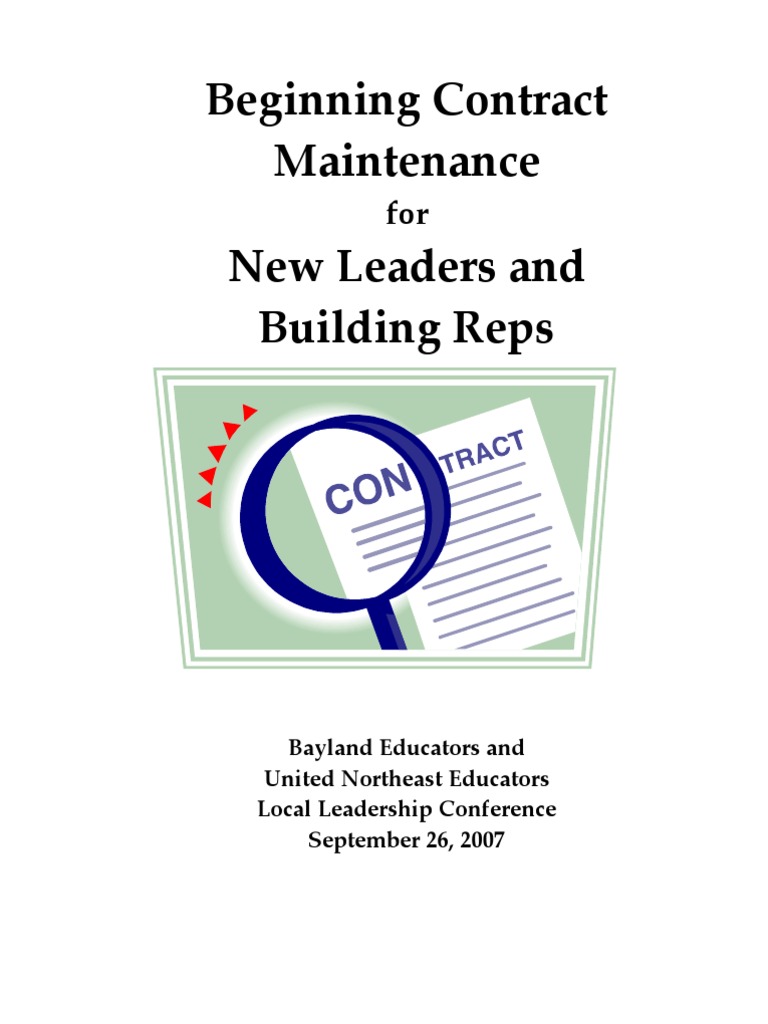 Contract Maintenance for Union Leaders | PDF | Collective Bargaining ...