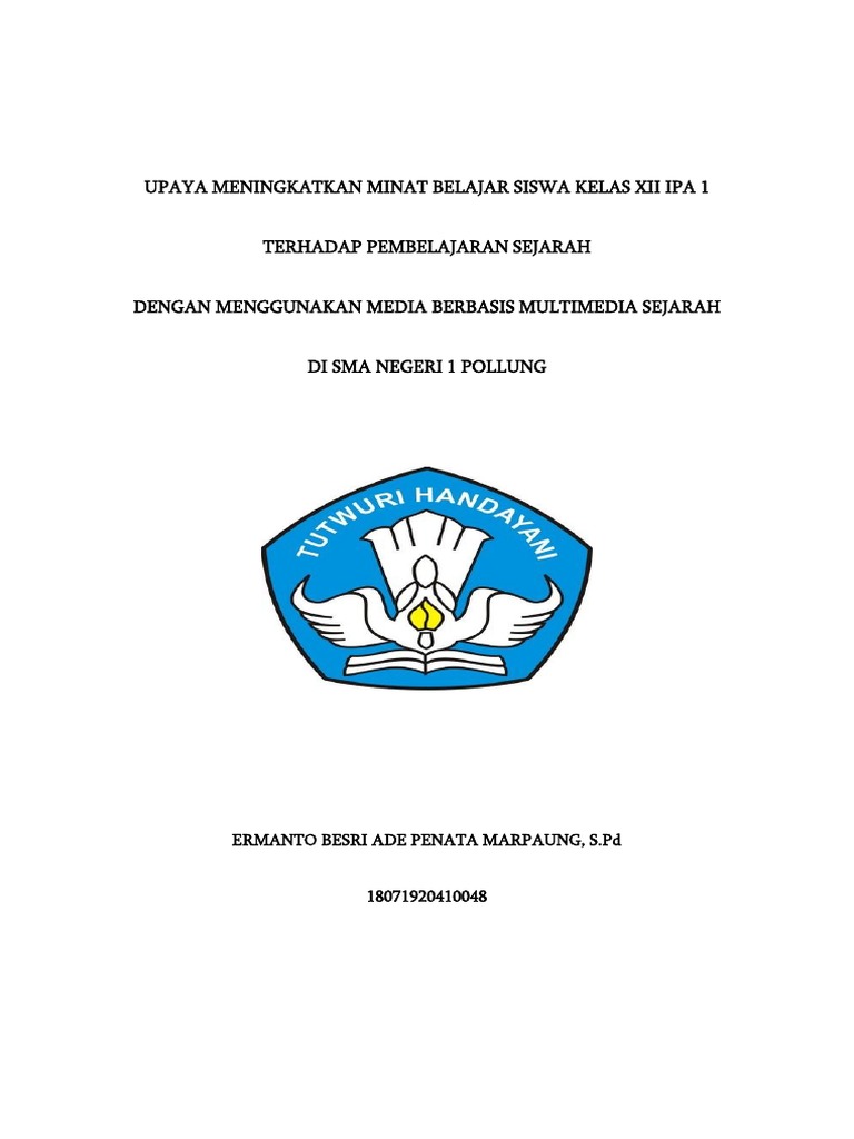 Tugas Proposal Ptk Sejarah Pdf
