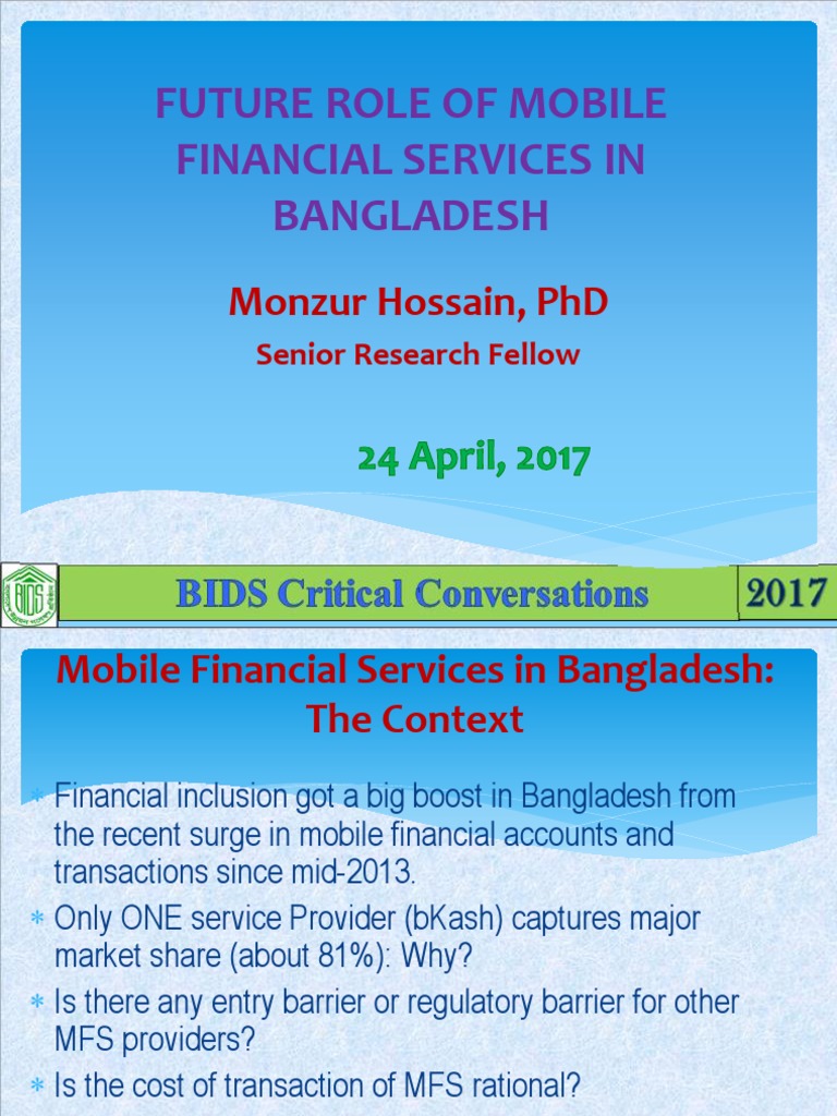 Mobile Financial Services in Bangladesh | PDF | Financial Transaction ...