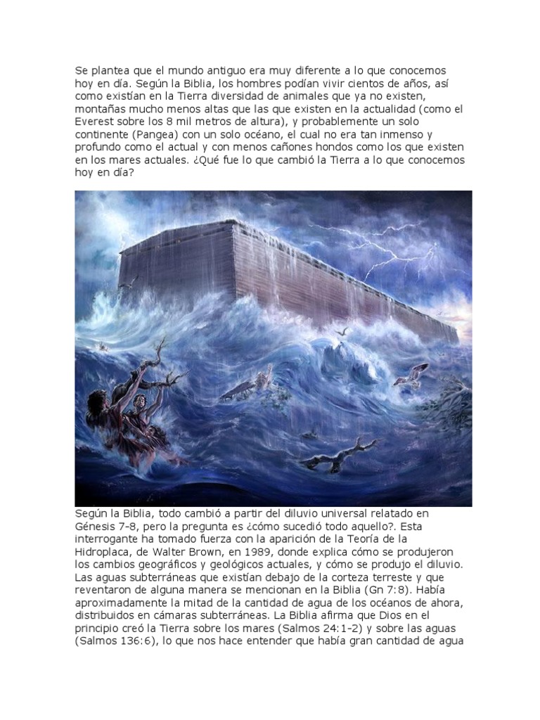 Historia Del Diluvio | PDF | Arca de Noé | Mito de la inundación