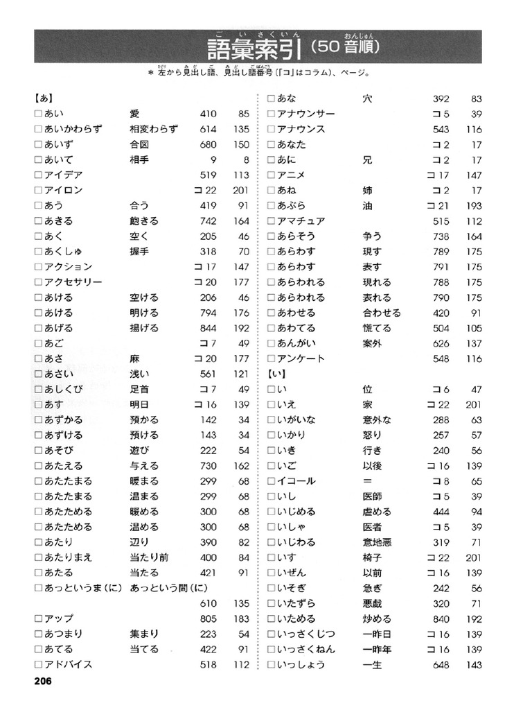 Mimi Kara Oboeru N3 Vocabulary Index Answers Pdf