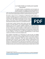 El Medio Ambiente y El Cambio Climático Son Desafíos para La Seguridad Internacional. 2018. Gabriel Fernández