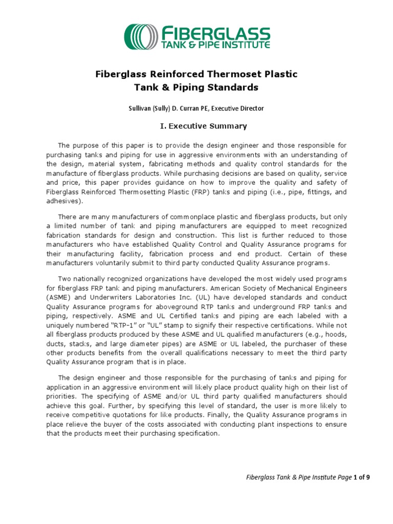 Fiberglass Reinforced Thermoset Plastic PDF Fiberglass Glasses