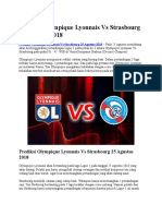 Prediksi Olympique Lyonnais Vs Strasbourg 25 Agustus 2018