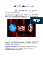 Prediksi Napoli Vs AC Milan 26 Agustus 2018