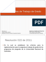 2011 - 2 Modalidades de Trabajo de Grado Res 022 de 2011