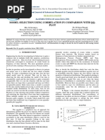 Model Selection Using Correlation in Comparison With Qq-Plot