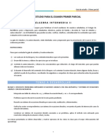 Guía de Estudio Primer Parcial Álgebra Ii PDF
