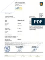 Certificado Calibracion Instrumento Telurimetro