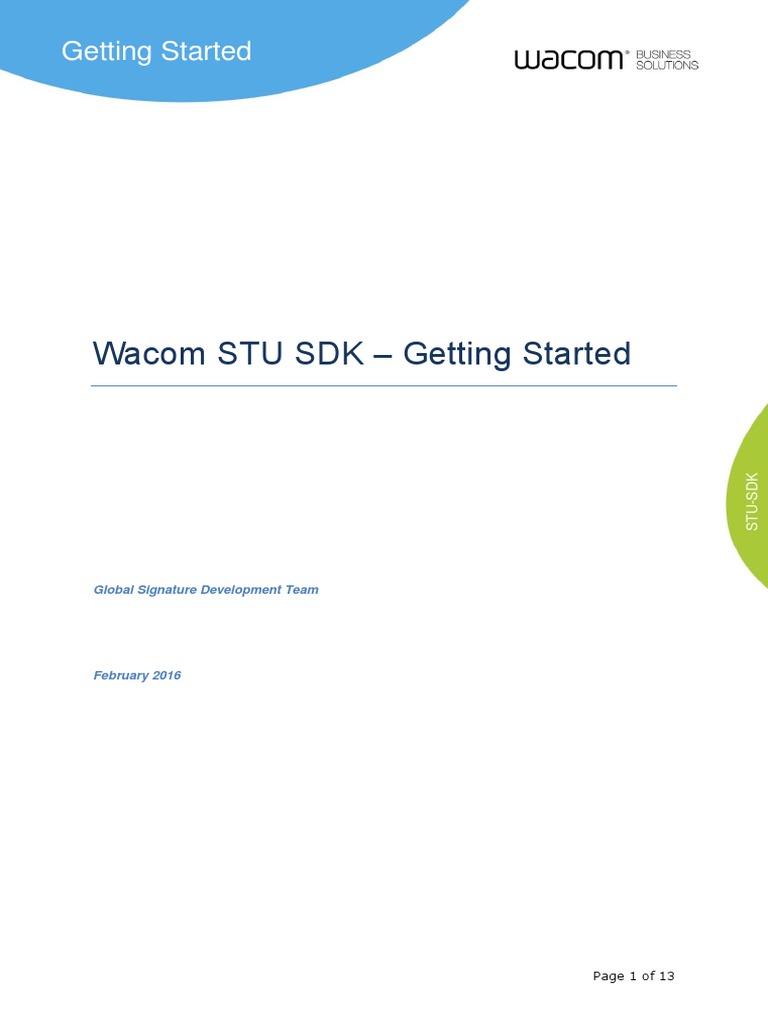 Wacom STU SDK | PDF | Application Programming Interface | Library ...