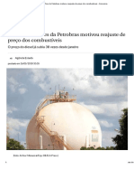Rombo Nos Cofres Da Petrobras Motivou Reajuste de Preço Dos Combustíveis - Economia