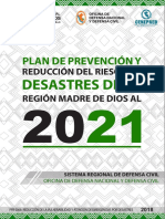 5170 Plan de Prevencion y Reduccion de Riesgos de Desastres de La Region Madre de Dios Al 2021