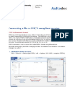 Converting A File To PDF/A Compliant Version