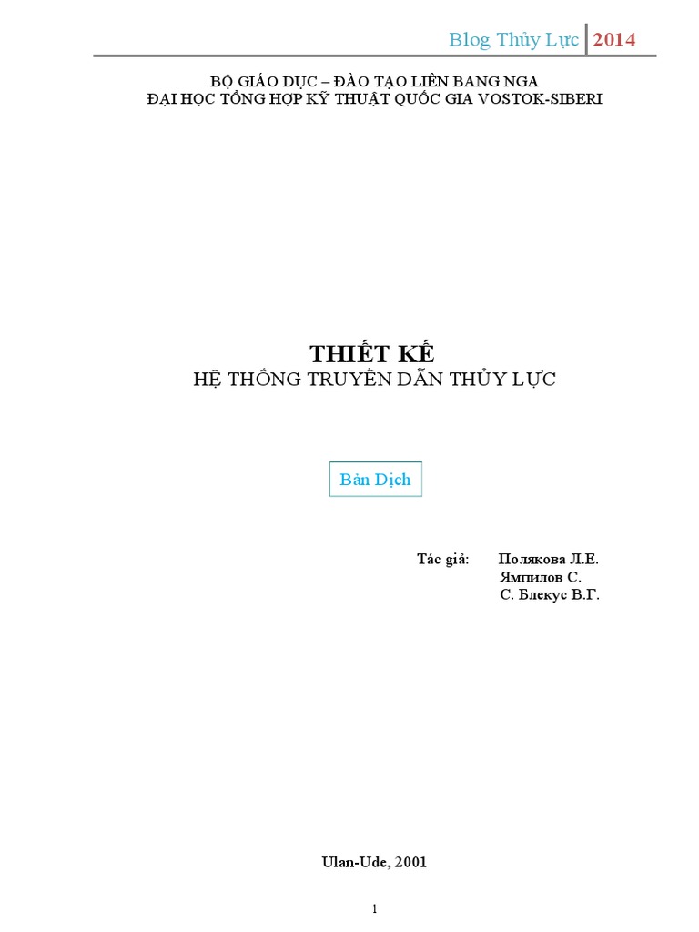 Thiet Ke He Thong Truyen Dan Thuy Luc | PDF
