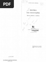 HESPANHA, António Manuel. História Das Instituições