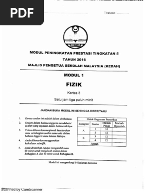 2016 Percubaan Spm Kedah Fizik Kertas 3 Pdf Pdf