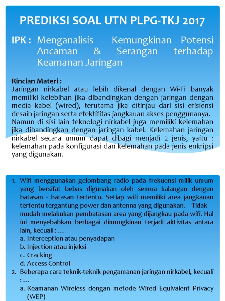 Soal Ppg Tkj Ilmusosial Id