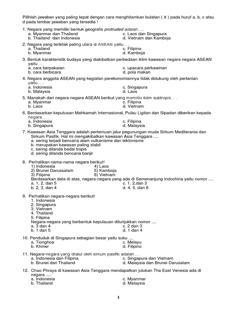 Soal Ulangan Ips
