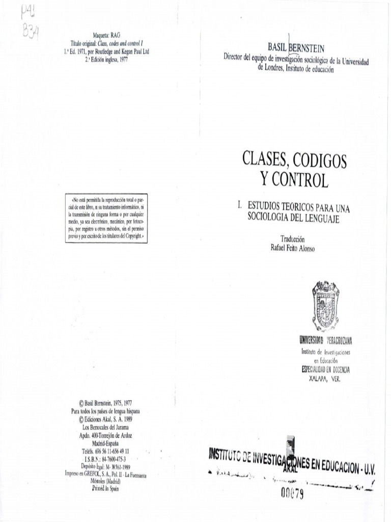 Clases, Codigos y Control - Bernstein PDF | PDF